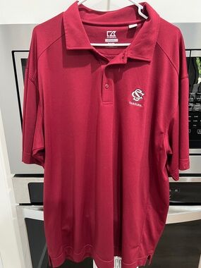Cutter & Buck Men's Garnet Gamecock  Polo with Embroidered Logo